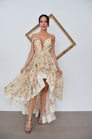 Zimmermann Coral Azalea rose draped mini dress size 2.