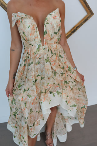 Zimmermann Coral Azalea rose draped mini dress size 2.