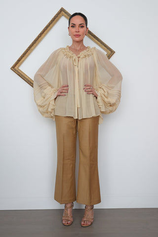 Zimmermann Rebellion Corded Ruffled Blouse - 10