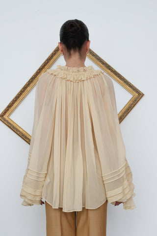 Zimmermann Rebellion Corded Ruffled Blouse - 10