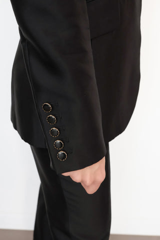Zimmermann Black Wool Silk Pantsuit 