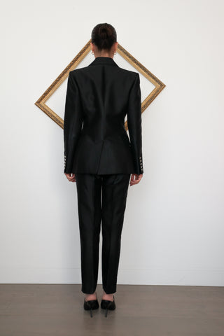 Zimmermann Black Wool Silk Pantsuit 
