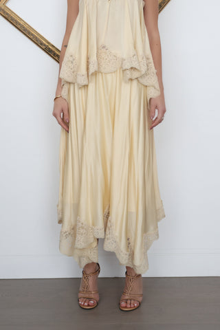 Zimmermann Silk Lace Cami and Skirt Set – Butter Yellow, Size 8