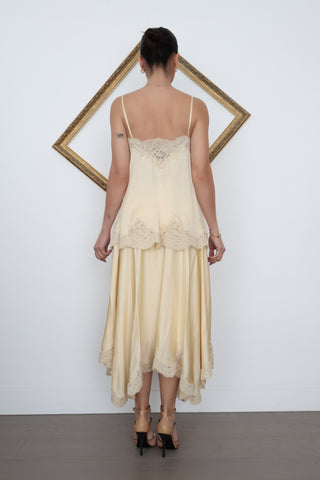 Zimmermann Silk Lace Cami and Skirt Set – Butter Yellow, Size 8