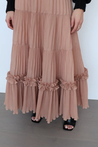 Zimmermann Plissé Tiered Maxi Skirt - 1