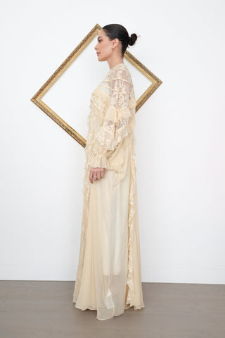 Zimmermann Rebellion Splice Billow Dress – Cream, Size 0