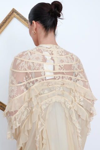Zimmermann Rebellion Splice Billow Dress – Cream, Size 0