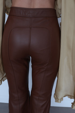 Zimmermann Luna Leather Flare Pants - 0