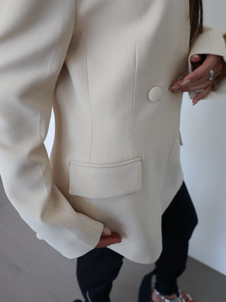 Carla Zampatti Siena beige tailored stretch jacket, women’s size 8