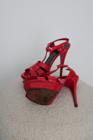 Saint Laurent Tribute Platform Sandals, Size 37