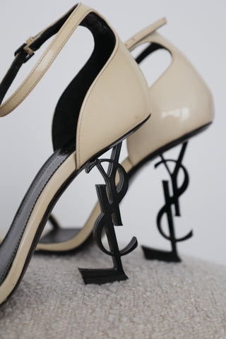 Saint Laurent Opyum 110 Patent Leather YSL Sandals - IT 38.5