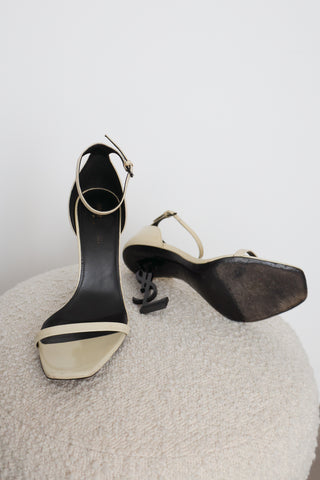 Saint Laurent Opyum 110 Patent Leather YSL Sandals - IT 38.5