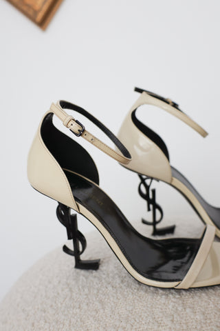 Saint Laurent Opyum 110 Patent Leather YSL Sandals - IT 38.5