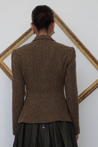Ralph Lauren Brown Melange Wool Cashmere Jacket – Size US 6