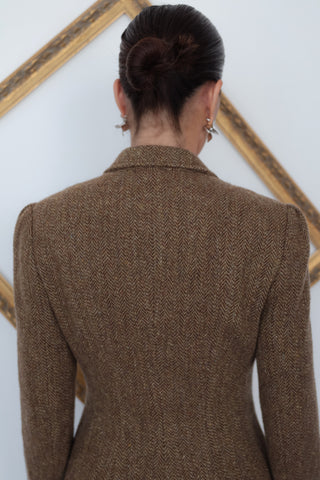 Ralph Lauren Brown Melange Wool Cashmere Jacket – Size US 6