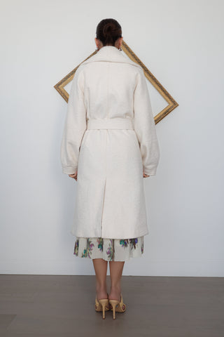 Madison the Label Coat, Cream, Shawl Collar, XS-M