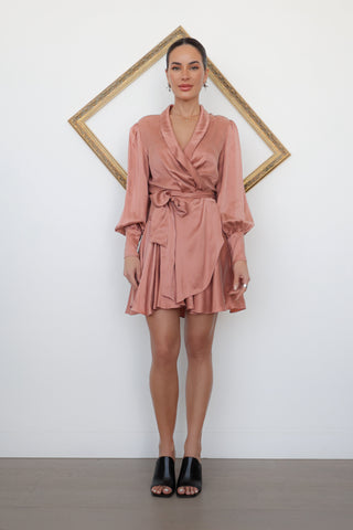 Zimmermann Silk Wrap Dress, Rose Pink, Size 1