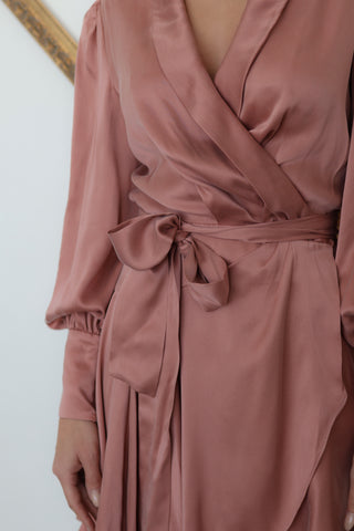 Zimmermann Silk Wrap Dress, Rose Pink, Size 1