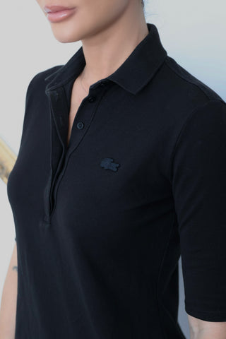 Lacoste Black Polo Dress – Size 36