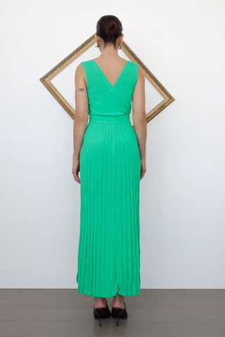 Scanlan Theodore Knit Wrap Dress, Green, Size S