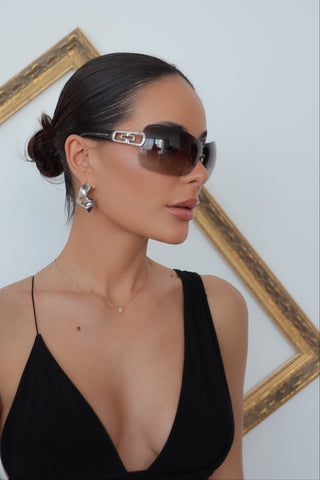 Bvlgari Diamantes Motif Sunglasses, Black