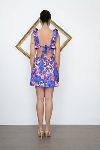 Zimmermann High Tide Frill Mini Dress – Floral Linen, AU 1