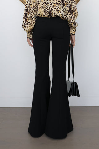 White Suede Black Wide Leg Pant – Size 10