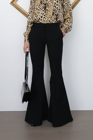 White Suede Black Wide Leg Pant – Size 10