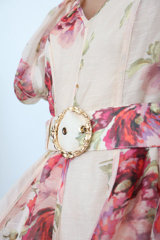 Zimmermann Poppy Floral Puff Sleeve Mini Dress – 1AU 