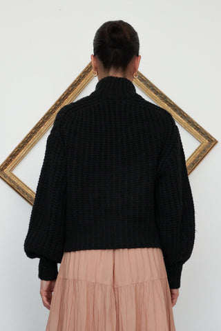 Aje Eisley Pearl Jumper – Black Chunky Knit, S