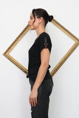 Gucci Web-Stripe T-Shirt Black – Size M