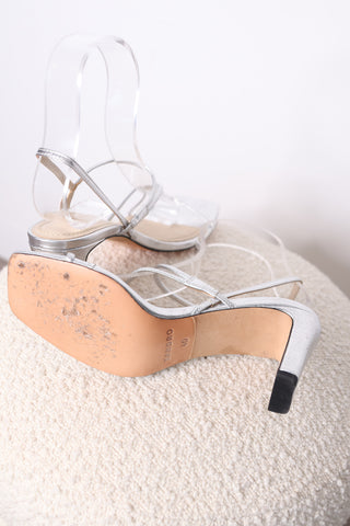 Sandro Silver Sandals – Size 40 