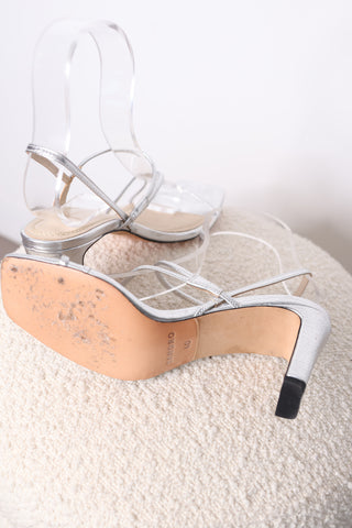 Sandro Silver Sandals – Size 40 