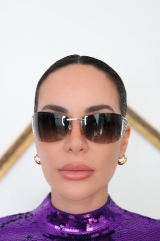 Montblanc Diamonte Rimless Sunglasses