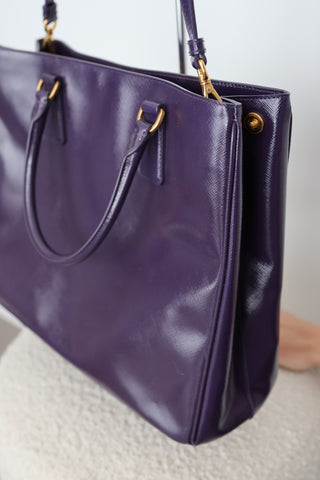 Prada Saffiano Cuir Double Tote Bag