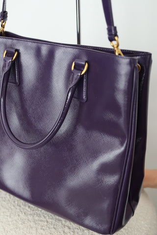 Prada Saffiano Cuir Double Tote Bag