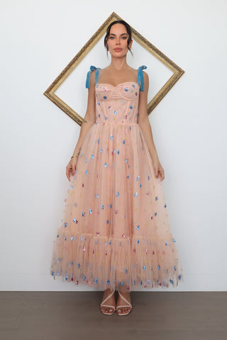 Lirika Matoshi Stars Pink Dress – Size M