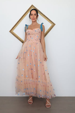 Lirika Matoshi Stars Pink Dress – Size M