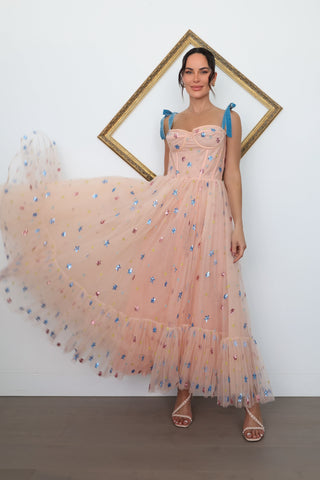 Lirika Matoshi Stars Pink Dress – Size M