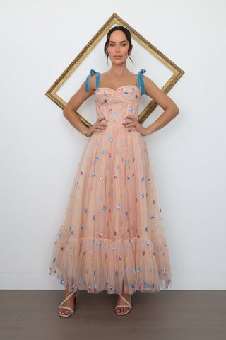 Lirika Matoshi Stars Pink Dress – Size M
