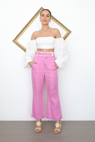 Zimmermann Pink Flared Ankle Pants – Size 0 |