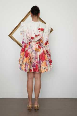 Leo Lin Jordyn Mini Dress – Fleur Print, Size 14 AU
