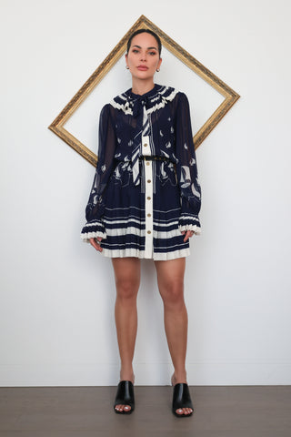 Zimmermann Navy Moonlight Sailboats Mini Dress – Size 2