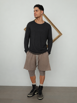 Neil Barrett Black Long Sleeve Slub T-Shirt - L