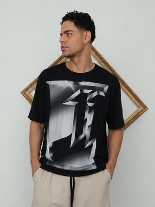 11 by Boris Bidjan Saberi Black Graphic T-Shirt- S-M