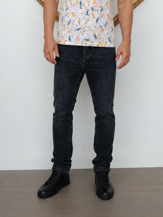 Ksubi Black Denim Jeans with Signature Back Cross Embroidery – Size 32