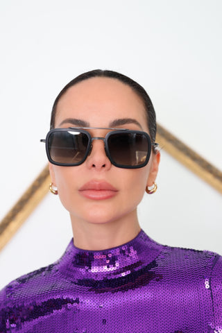 DITA FLIGHT.006 Black Aviator Sunglasses - O/S