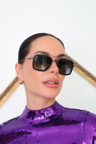 DITA FLIGHT.006 Black Aviator Sunglasses - O/S
