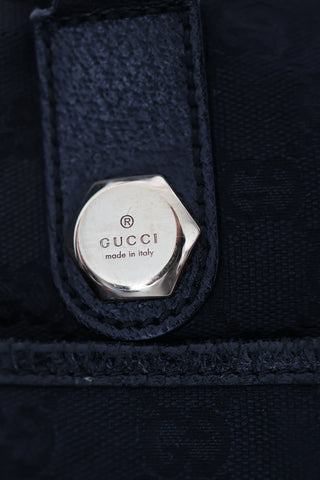 Gucci Vintage Black GG Monogram Canvas Bag