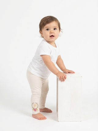 Juicy Couture Off-White Stretch Cotton Leggings – 18–24 Months
